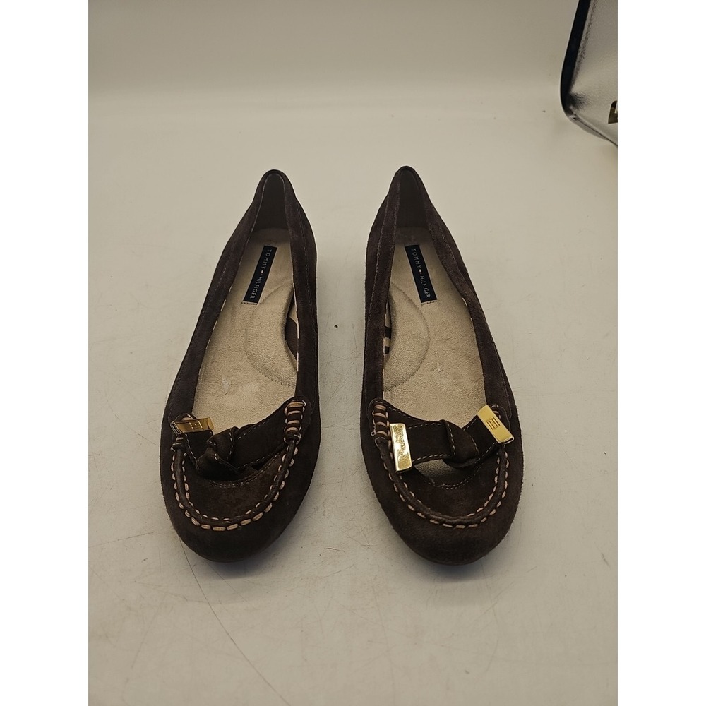 Tommy Hilfiger Brown Suede Blaine Leather Moccasin Slip-on Shoes Size 8.5 M